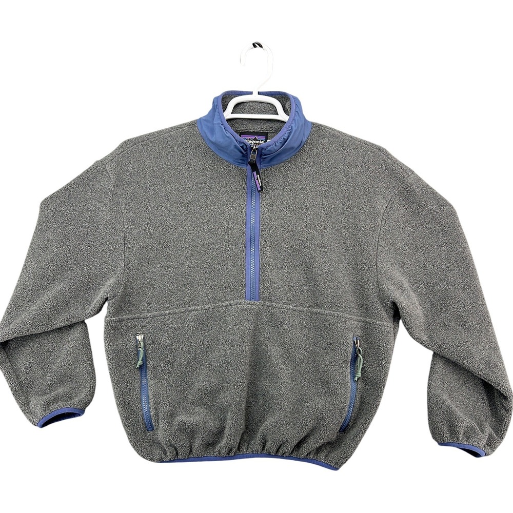 Patagonia Fleece Pullover Synchilla Women S Gray 1/4 Zip 22965 FA22 Pocket Trim